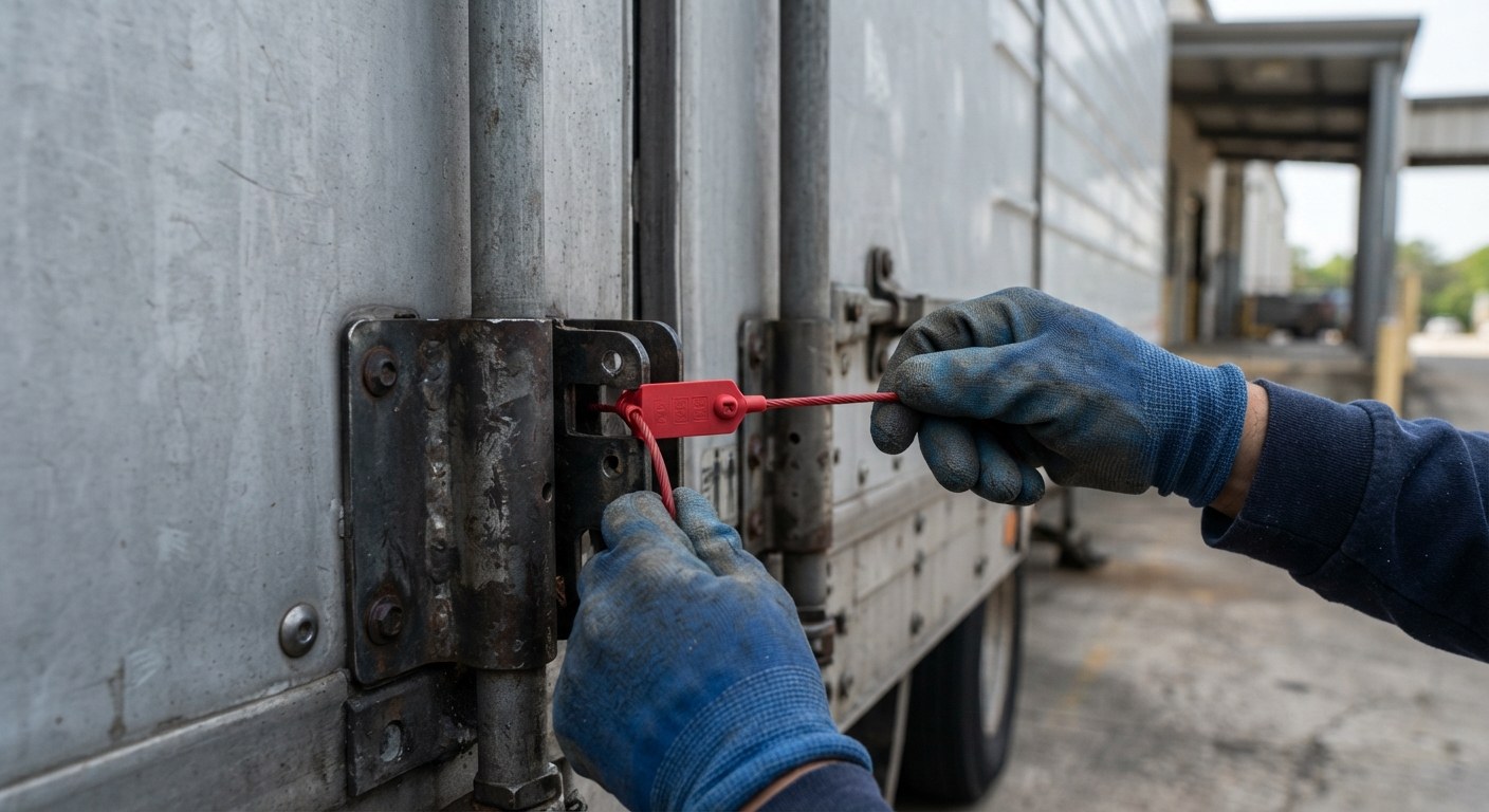 A professional truck driver beside a tractor