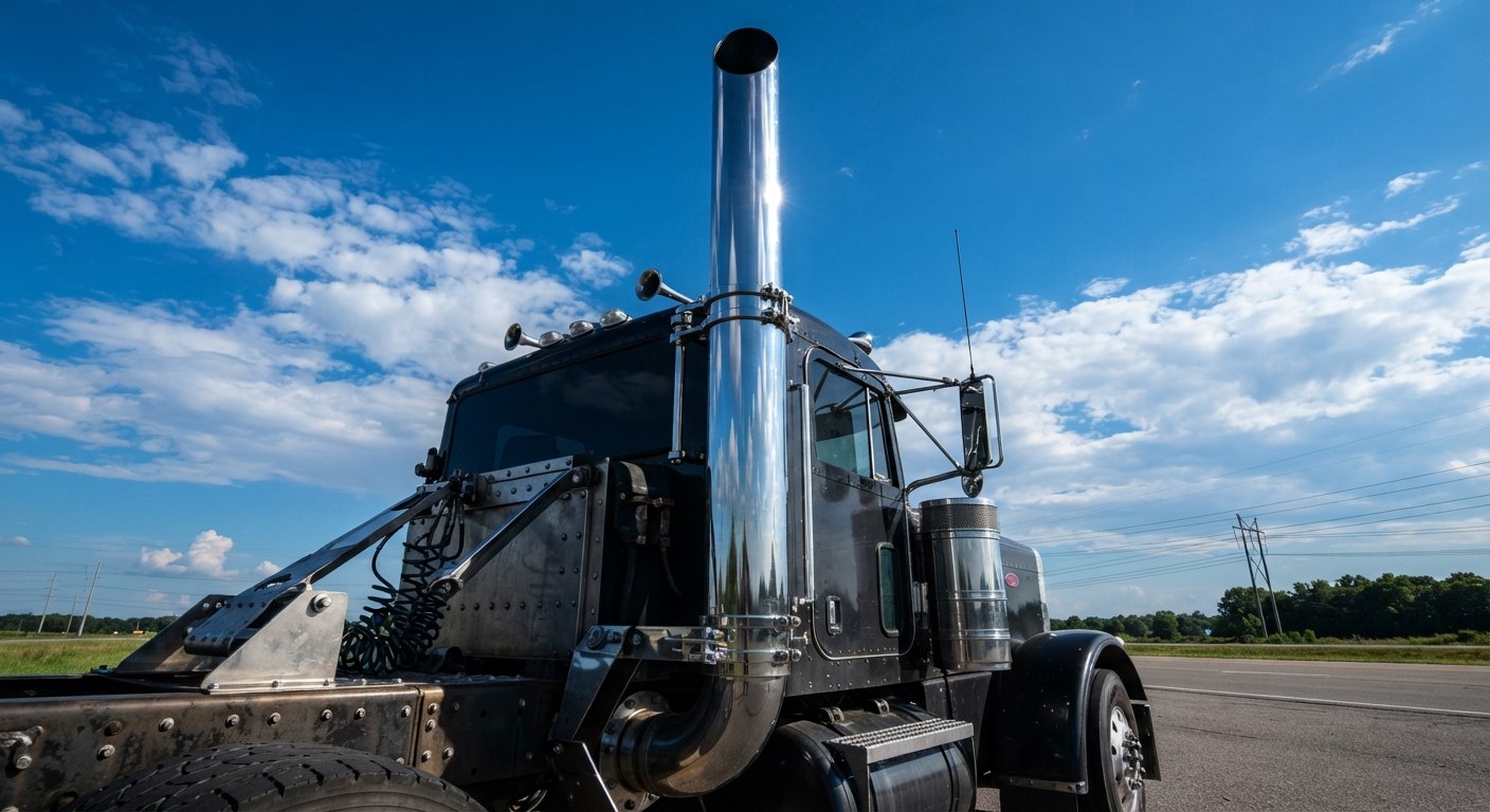 A driver completing an inspection