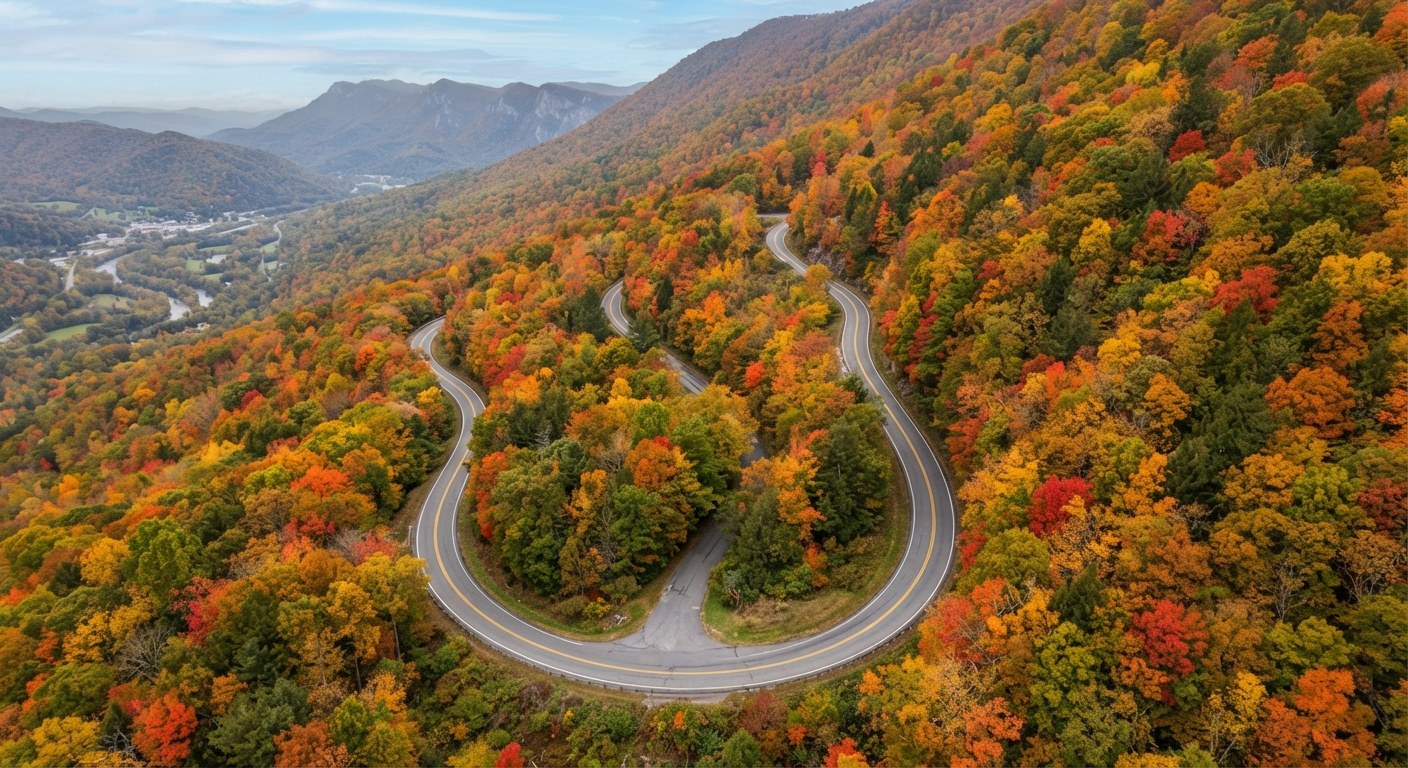 Highway through open country